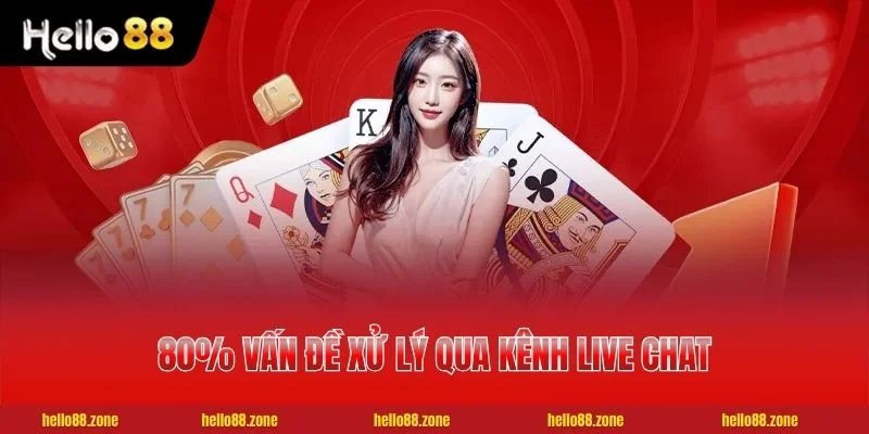 80% vấn đề xử lý qua kênh live chat