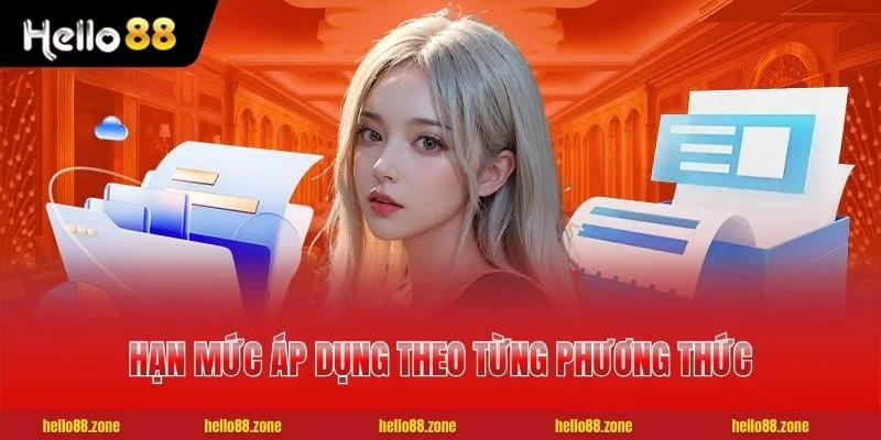 Hạn mức áp dụng theo từng phương thức