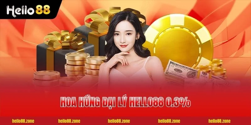 Hoa hồng đại lý HELLO88 0.3% thanh toán hàng ngày