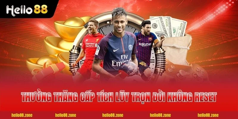 Thưởng thăng cấp tích lũy trọn đời không reset