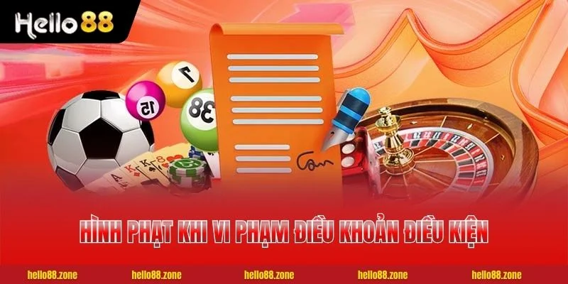 Hình phạt khi vi phạm điều khoản điều kiện HELLO88 về tài khoản